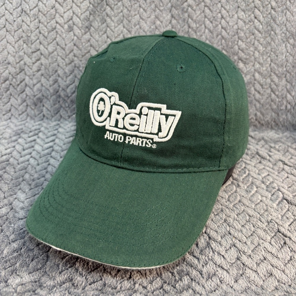 O'Reilly Auto Parts Hat Mens Green Embroidered Logo Adjustable Baseball Cap